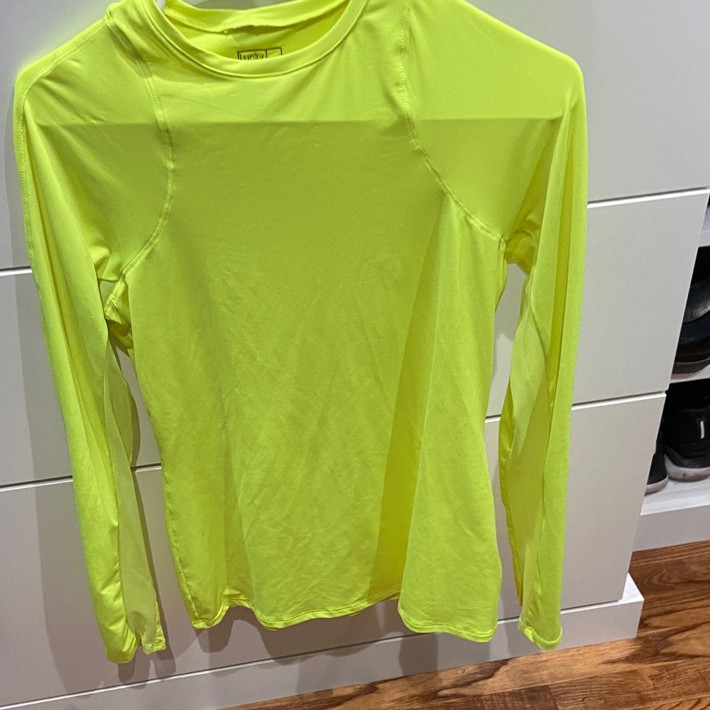 Bright Yellow Long Sleeve Shirt. Greenish yellow